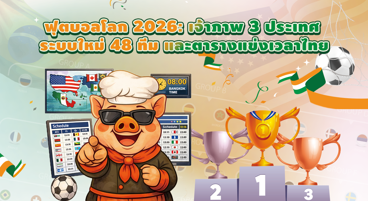 สรุปครบ! ฟุตบอลโลก 2026: เจ้าภาพ 3 ประเทศ, ระบบใหม่ 48 ทีม และตารางแข่งเวลาไทย