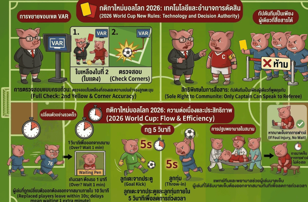 VAR ยกระดับความครอบคลุม - กติกาใหม่ฟุตบอลโลก 2026