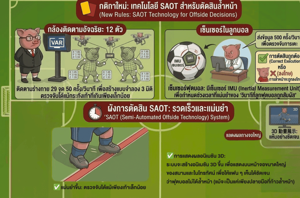 ระบบ SAOT ทำงานอย่างไร? วิเคราะห์บอล กติกาฟุตบอล